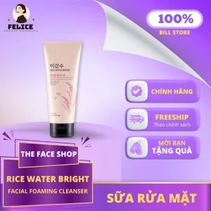 THE FACE SHOP – RICE WATER BRIGHT FACIAL FOAMING CLEANSER