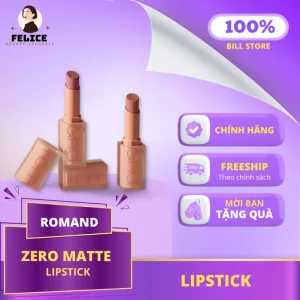 Son Lì Romand Zero Matte Lipstick Chính Hãng Lên Màu Chuẩn