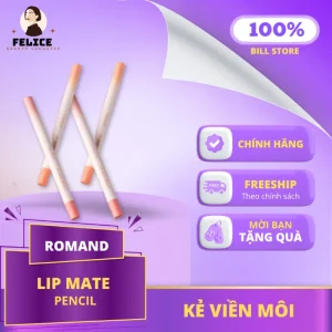 Chì Viền Môi Romand Lip Mate Pencil Chính Hãng Lì Mịn Lâu Trôi