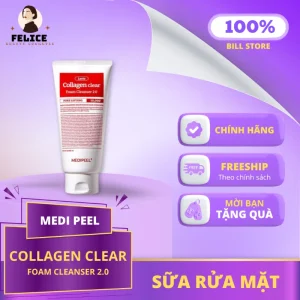 Sữa Rửa Mặt Medi Peel Collagen Clear Foam Cleanser Chính Hãng