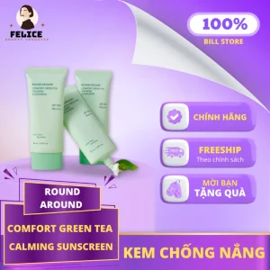 Kem Chống Nắng Round Around Comfort Green Tea Calming Chính Hãng