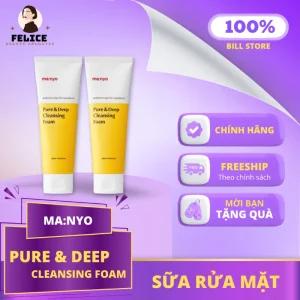 Sữa Rửa Mặt Ma:nyo Pure & Deep Cleansing Foam Làm Sạch Dịu Nhẹ