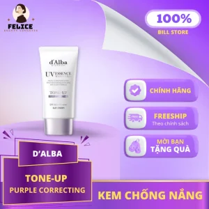 Kem Nâng Tone D’ALBA Purple Correcting Làm Sáng Da Xỉn Màu